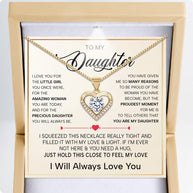 To My Daughter Heart Necklace With Heartfelt Message - Unique Jewelry For Daughter - My Sunshine