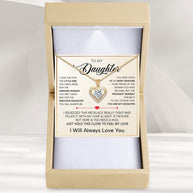 To My Daughter Heart Necklace With Heartfelt Message - Unique Jewelry For Daughter - My Sunshine