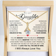 To My Daughter Necklace With Heartfelt Message - Unique Jewelry For Daughter - You Are My Daughter