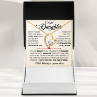To My Daughter Necklace With Heartfelt Message - Unique Jewelry For Daughter - You Are My Daughter