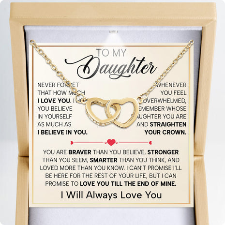 To My Daughter Necklace With Heartfelt Message - Unique Jewelry For Daughter - You Are My Daughter