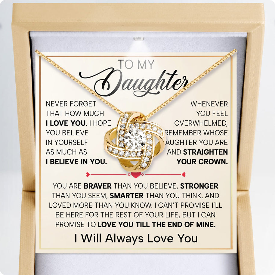 To My Daughter Necklace With Heartfelt Message - Unique Jewelry For Daughter - You Are My Daughter