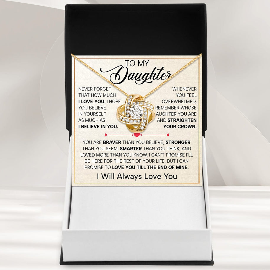 To My Daughter Necklace With Heartfelt Message - Unique Jewelry For Daughter - You Are My Daughter