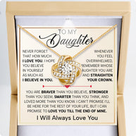 To My Daughter Necklace With Heartfelt Message - Unique Jewelry For Daughter - You Are My Daughter