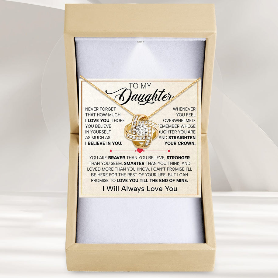 To My Daughter Necklace With Heartfelt Message - Unique Jewelry For Daughter - You Are My Daughter