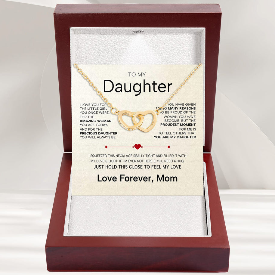 To My Daughter Necklace From Mom With Heartfelt Message - Unique Jewelry For Daughter - You Are My Daughter