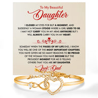 To My Daughter Bracelet From Dad With Message Card - Pages Of My Life