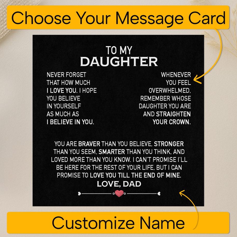 Daughter Necklace from Dad: A Piece of Your Heart for Her