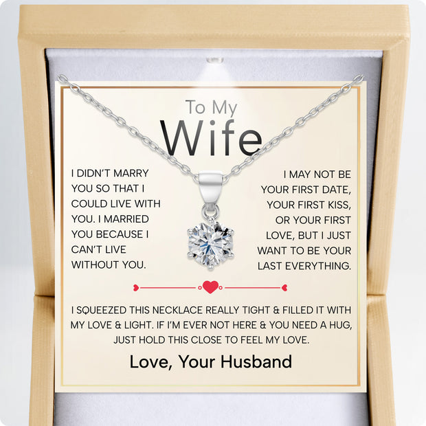Sparkling Moissanite Pendant Necklace for Wife – A Gift of Timeless Love - Always And Forever