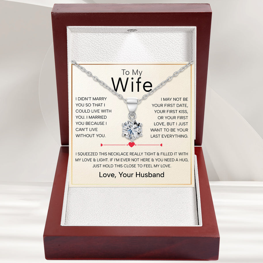 Sparkling Moissanite Pendant Necklace for Wife – A Gift of Timeless Love - Always And Forever
