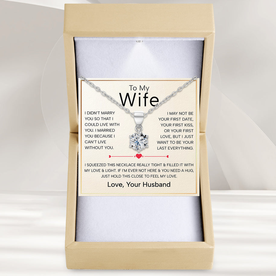 Sparkling Moissanite Pendant Necklace for Wife – A Gift of Timeless Love - Always And Forever