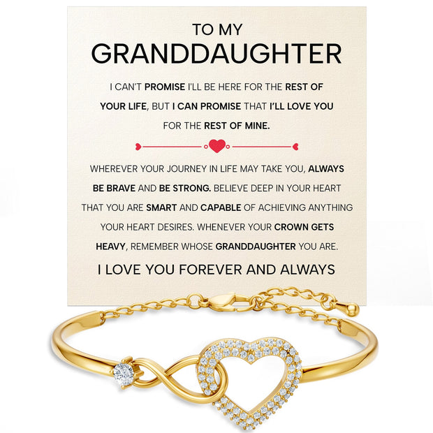 To My Granddaughter Bracelet With Message Card - Always Be Brave