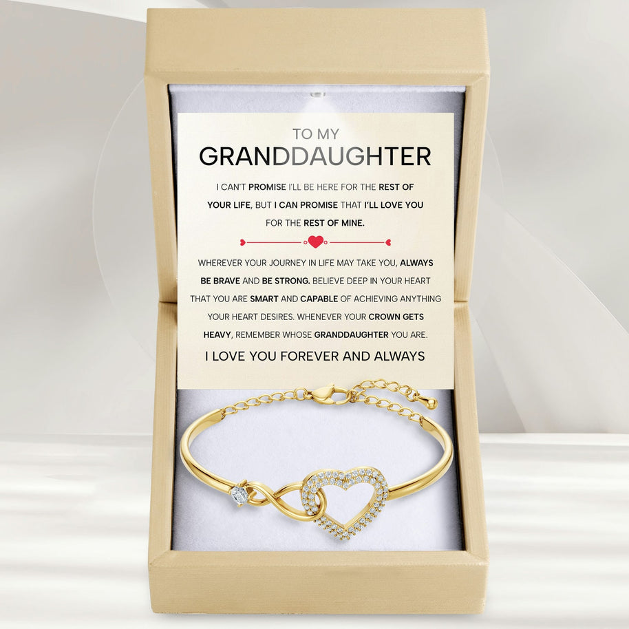 To My Granddaughter Bracelet With Message Card - Always Be Brave