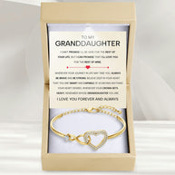 To My Granddaughter Bracelet With Message Card - Always Be Brave