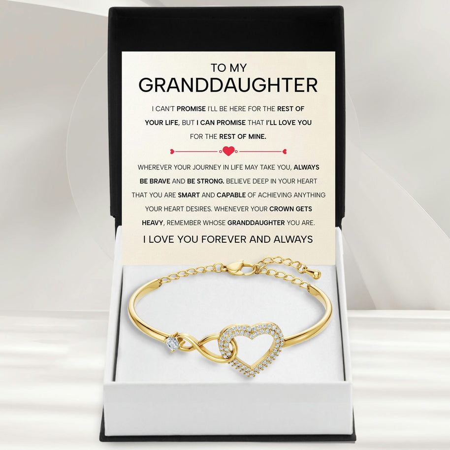 To My Granddaughter Bracelet With Message Card - Always Be Brave