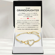To My Granddaughter Bracelet With Message Card - Always Be Brave