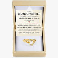 To My Granddaughter Ring Infinity Hearts With Heartfelt Message - Unique Jewelry For Granddaughter - Always Be Brave