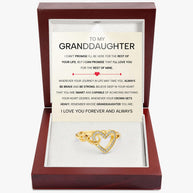 To My Granddaughter Ring Infinity Hearts With Heartfelt Message - Unique Jewelry For Granddaughter - Always Be Brave