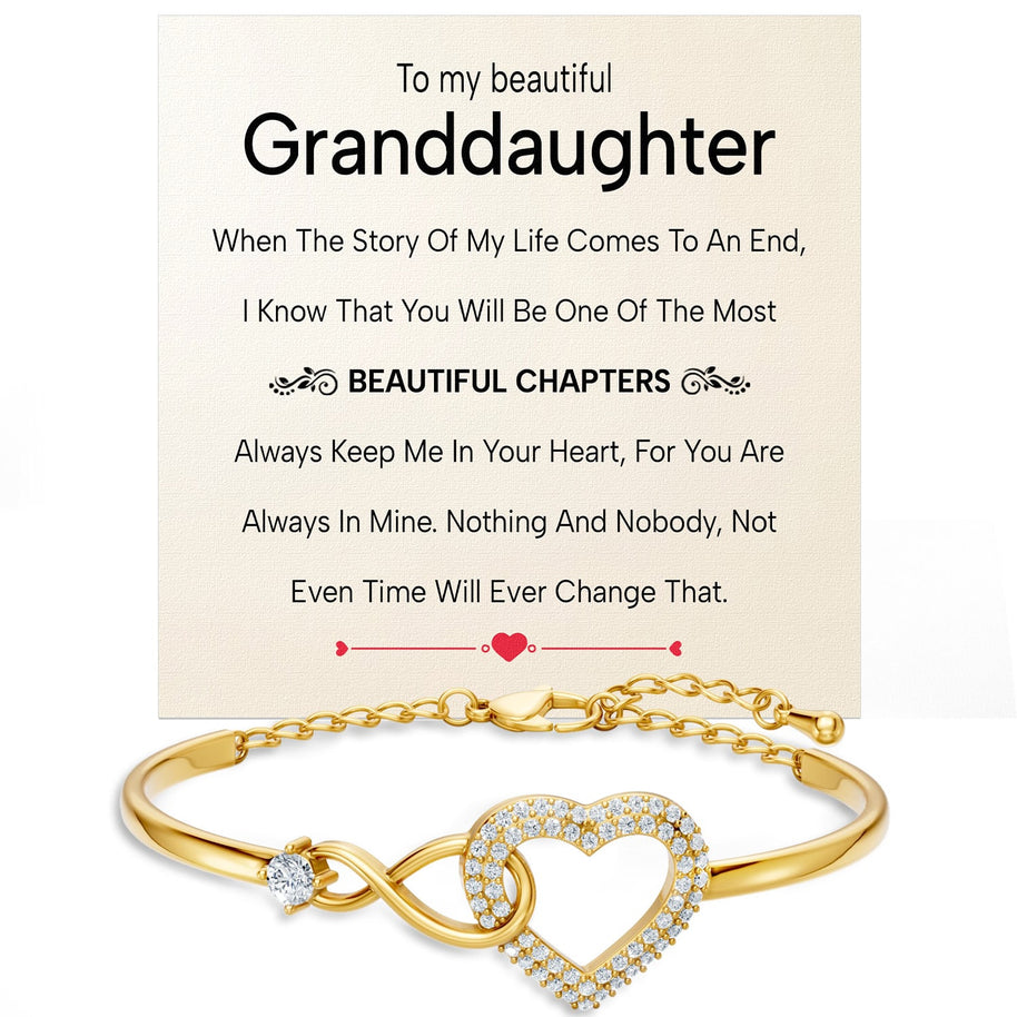 To My Granddaughter Bracelet With Message Card - Beautiful Chapters