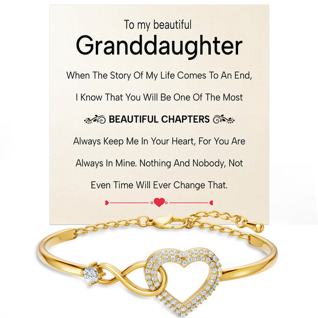 To My Granddaughter Bracelet With Message Card - Beautiful Chapters