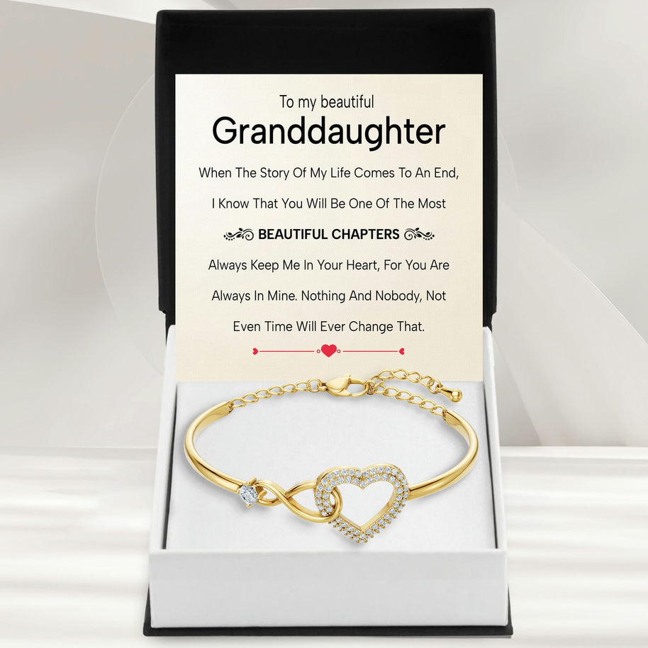 To My Granddaughter Bracelet With Message Card - Beautiful Chapters