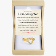 To My Granddaughter Ring Infinity Hearts With Heartfelt Message - Unique Jewelry For Granddaughter - Beautiful Chapters