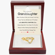 To My Granddaughter Ring Infinity Hearts With Heartfelt Message - Unique Jewelry For Granddaughter - Beautiful Chapters