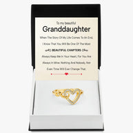 To My Granddaughter Ring Infinity Hearts With Heartfelt Message - Unique Jewelry For Granddaughter - Beautiful Chapters