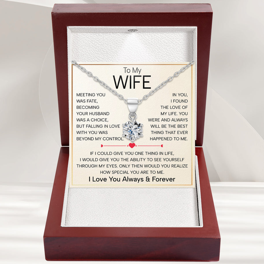 Sparkling Moissanite Pendant Necklace for Wife – A Gift of Timeless Love - Falling In Love