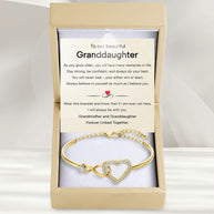 To My Granddaughter Bracelet With Message Card - Forever Linked Together