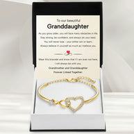To My Granddaughter Bracelet With Message Card - Forever Linked Together