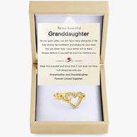 To My Granddaughter Ring Infinity Hearts With Heartfelt Message - Unique Jewelry For Granddaughter - Forever Linked Together