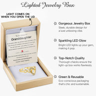 To My Granddaughter Ring Infinity Hearts With Heartfelt Message - Unique Jewelry For Granddaughter - Forever Linked Together