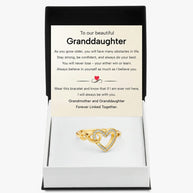 To My Granddaughter Ring Infinity Hearts With Heartfelt Message - Unique Jewelry For Granddaughter - Forever Linked Together
