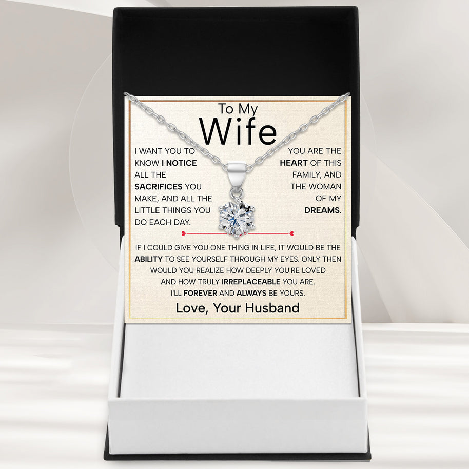 Sparkling Moissanite Pendant Necklace for Wife – A Gift of Timeless Love - Forever and Always