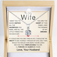 Sparkling Moissanite Pendant Necklace for Wife – A Gift of Timeless Love - Forever and Always
