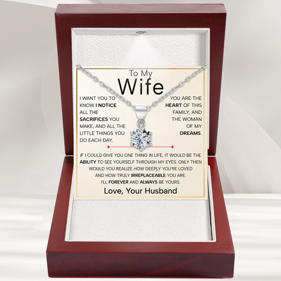 Sparkling Moissanite Pendant Necklace for Wife – A Gift of Timeless Love - Forever and Always