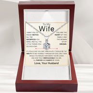 Sparkling Moissanite Pendant Necklace for Wife – A Gift of Timeless Love - Forever and Always