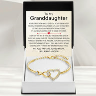 To My Granddaughter Bracelet With Message Card - Love And Light