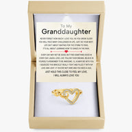 To My Granddaughter Ring Infinity Hearts With Heartfelt Message - Unique Jewelry For Granddaughter - Love And Light