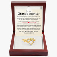 To My Granddaughter Ring Infinity Hearts With Heartfelt Message - Unique Jewelry For Granddaughter - Love And Light
