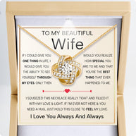 Wife Necklace With Heartfelt Message - Unique Jewelry For Wife - Through My Eyes
