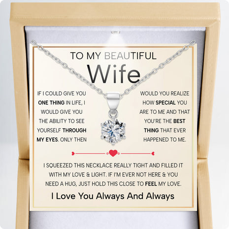 Sparkling Moissanite Pendant Necklace for Wife – A Gift of Timeless Love - Through My Eyes