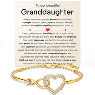 To My Granddaughter Bracelet With Message Card - Treasured Chapters