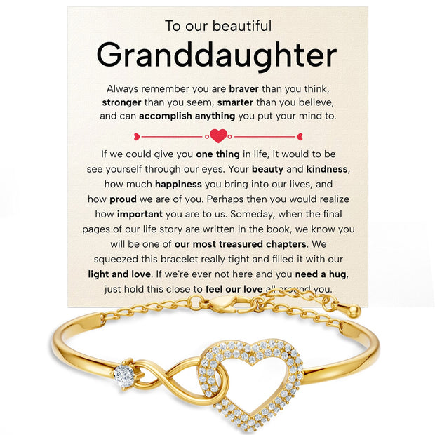 To My Granddaughter Bracelet With Message Card - Treasured Chapters