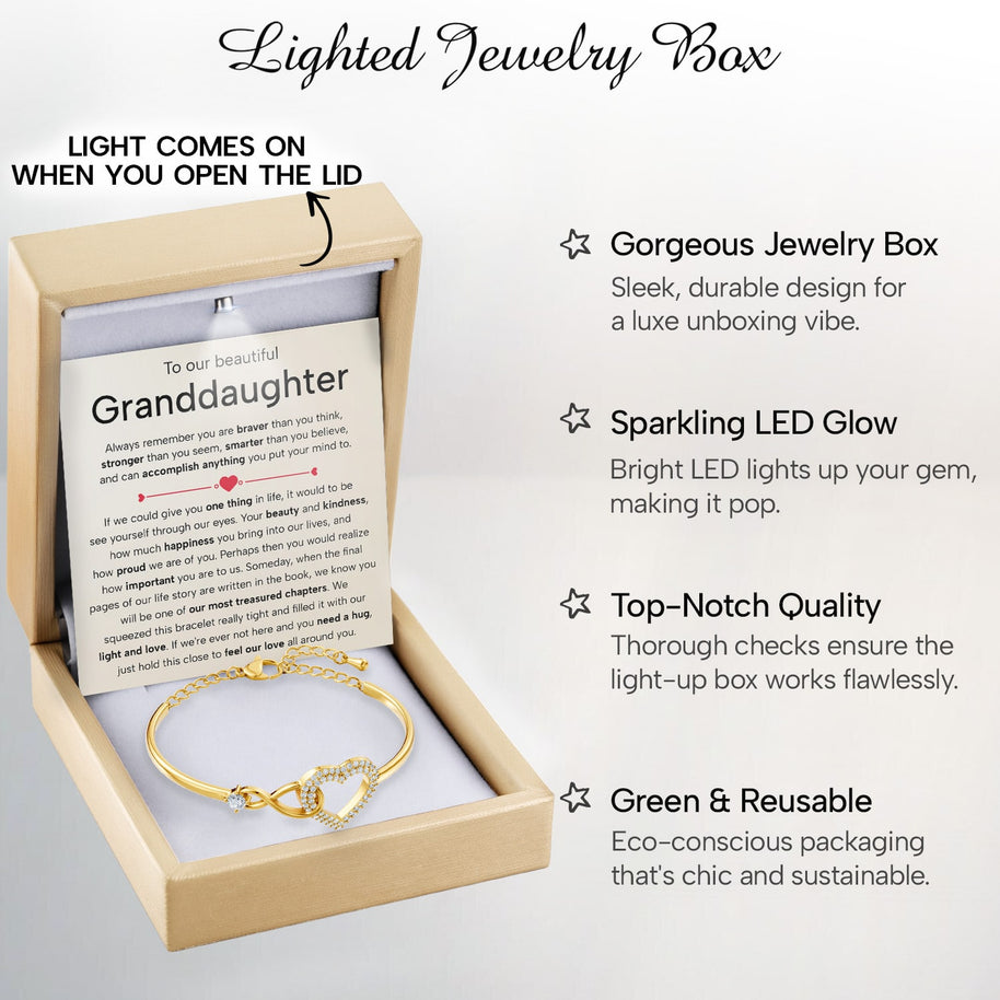 To My Granddaughter Bracelet With Message Card - Treasured Chapters