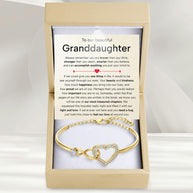 To My Granddaughter Bracelet With Message Card - Treasured Chapters