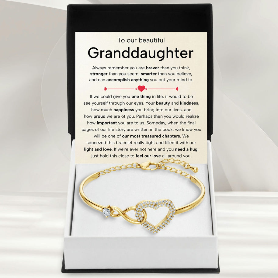 To My Granddaughter Bracelet With Message Card - Treasured Chapters