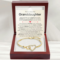 To My Granddaughter Bracelet With Message Card - Treasured Chapters