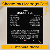 Daughter Necklace from Dad: A Piece of Your Heart for Her